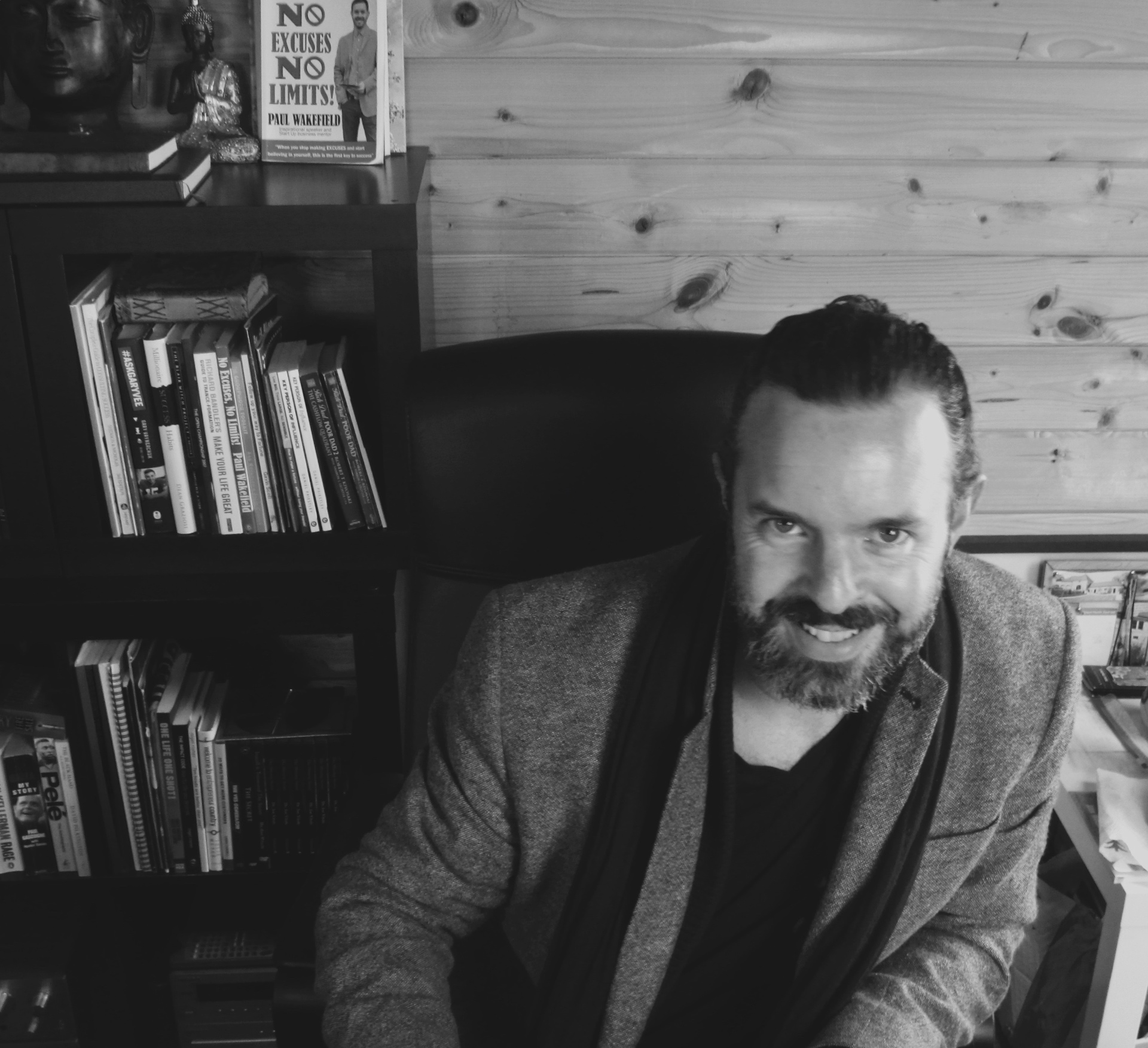 Paul Wakefield in his writing studio